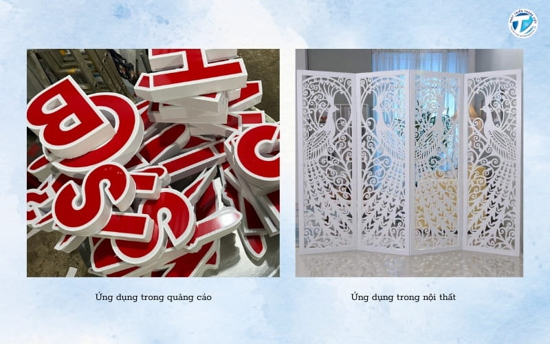 Ứng dụng của tấm formex trong quảng cáo và nội thất